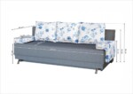 Canapea Extensibila Roma Grey Blue Anemone 205x90x86 cm, cu lada de depozitareInterval lungime: Peste 200 cm | Forma: Standard | Tip: Extensibila | Material tapiterie: Textil | Numar locuri: 3 - imagine 4