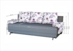 Canapea Extensibila Roma Grey Magnolia 205x90x86 cm, cu lada de depozitareInterval lungime: Peste 200 cm | Forma: Standard | Tip: Extensibila | Material tapiterie: Textil | Numar locuri: 3 - imagine 4