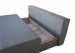 Canapea Extensibila Roma Grey Roses Flower 205x90x86 cm, cu lada de depozitareInterval lungime: Peste 200 cm | Forma: Standard | Tip: Extensibila | Material tapiterie: Textil | Numar locuri: 3 - imagine 3