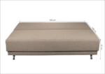Canapea extensibila Roma Lux Beige 205x90x86 cm + lada de depozitare, bejInterval lungime: Peste 200 cm | Forma: Standard | Tip: Extensibila | Material tapiterie: Textil | Numar locuri: 3 | Garantie: 2 ani - imagine 3