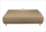 Canapea Extensibila Roma Lux Cappuccino 205x90x86 cm + lada de depozitareInterval lungime: Peste 200 cm | Forma: Standard | Tip: Extensibila | Material tapiterie: Textil | Numar locuri: 3 | Garantie: 2 ani - imagine 2