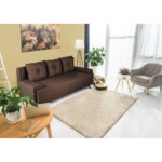 Canapea Extensibila Roma Lux Dark Chocolate 205x90x86 cm + lada de depozitare, maroInterval lungime: Peste 200 cm | Forma: Standard | Tip: Extensibila | Material tapiterie: Textil | Numar locuri: 3 | Garantie: 2 ani