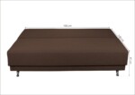 Canapea Extensibila Roma Lux Dark Chocolate 205x90x86 cm + lada de depozitare, maroInterval lungime: Peste 200 cm | Forma: Standard | Tip: Extensibila | Material tapiterie: Textil | Numar locuri: 3 | Garantie: 2 ani - imagine 4