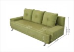 Canapea extensibila Roma Lux Green 205x90x86 cm, cu lada de depozitareSuprafata pentru dormit: 140 x 190 x 41 cm | Interval lungime: Peste 200 cm | Forma: Standard | Tip: Extensibila | Material tapiterie: Textil | Numar locuri: 3 | Garantie: 2 ani - imagine 2