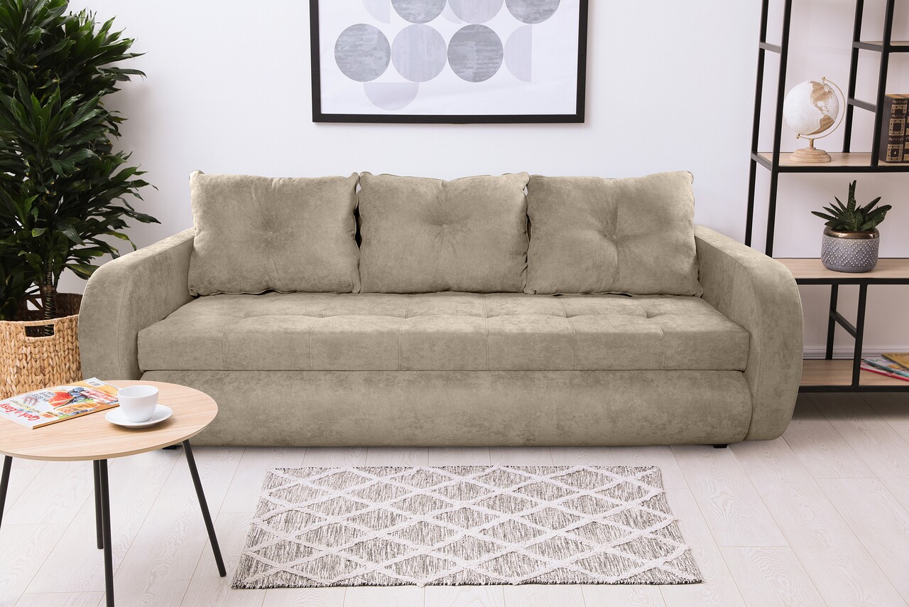 l-canapea-extensibila-siena-230x97x78-cm-cu-lada-de-depozitare-bej Canapea extensibila Siena, 230x97x78 cm, cu lada de depozitare, BejGarantie: 2 ani | Tip: Extensibila | Material cadru: Lemn, MDF, PAL | Interval lungime: Peste 200 cm | Forma: Standard | Numar locuri: 3 - imagine 1