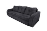 Canapea extensibila Siena, 230x97x78 cm, cu lada de depozitare, GraphiteTip: Extensibila | Material cadru: Lemn, MDF, PAL | Interval lungime: Peste 200 cm | Forma: Standard | Numar locuri: 3 | Garantie: 2 ani - imagine 3