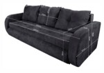 Canapea extensibila Siena, 230x97x78 cm, cu lada de depozitare, GraphiteTip: Extensibila | Material cadru: Lemn, MDF, PAL | Interval lungime: Peste 200 cm | Forma: Standard | Numar locuri: 3 | Garantie: 2 ani - imagine 4