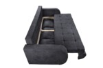 Canapea extensibila Siena, 230x97x78 cm, cu lada de depozitare, GraphiteTip: Extensibila | Material cadru: Lemn, MDF, PAL | Interval lungime: Peste 200 cm | Forma: Standard | Numar locuri: 3 | Garantie: 2 ani - imagine 8