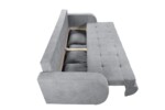 Canapea extensibila Siena, 230x97x78 cm, cu lada de depozitare, GriGarantie: 2 ani | Tip: Extensibila | Material cadru: Lemn, MDF, PAL | Interval lungime: Peste 200 cm | Forma: Standard | Numar locuri: 3 - imagine 8