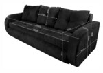 Canapea extensibila Siena, 230x97x78 cm, cu lada de depozitare, NegruGarantie: 2 ani | Tip: Extensibila | Material cadru: Lemn, MDF, PAL | Interval lungime: Peste 200 cm | Forma: Standard | Numar locuri: 3 - imagine 4