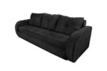 Canapea extensibila Siena, 230x97x78 cm, cu lada de depozitare, NegruGarantie: 2 ani | Tip: Extensibila | Material cadru: Lemn, MDF, PAL | Interval lungime: Peste 200 cm | Forma: Standard | Numar locuri: 3 - imagine 3