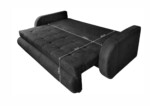 Canapea extensibila Siena, 230x97x78 cm, cu lada de depozitare, NegruGarantie: 2 ani | Tip: Extensibila | Material cadru: Lemn, MDF, PAL | Interval lungime: Peste 200 cm | Forma: Standard | Numar locuri: 3 - imagine 5