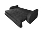 Canapea extensibila Siena, 230x97x78 cm, cu lada de depozitare, NegruGarantie: 2 ani | Tip: Extensibila | Material cadru: Lemn, MDF, PAL | Interval lungime: Peste 200 cm | Forma: Standard | Numar locuri: 3 - imagine 6
