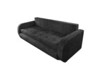 Canapea extensibila Siena, 230x97x78 cm, cu lada de depozitare, NegruGarantie: 2 ani | Tip: Extensibila | Material cadru: Lemn, MDF, PAL | Interval lungime: Peste 200 cm | Forma: Standard | Numar locuri: 3 - imagine 7