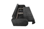 Canapea extensibila Siena, 230x97x78 cm, cu lada de depozitare, NegruGarantie: 2 ani | Tip: Extensibila | Material cadru: Lemn, MDF, PAL | Interval lungime: Peste 200 cm | Forma: Standard | Numar locuri: 3 - imagine 8