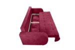 Canapea extensibila Siena, 230x97x78 cm, cu lada de depozitare, RosuGarantie: 2 ani | Tip: Extensibila | Material cadru: Lemn, MDF, PAL | Interval lungime: Peste 200 cm | Forma: Standard | Numar locuri: 3 - imagine 8