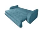 Canapea extensibila Siena, 230x97x78 cm, cu lada de depozitare, TurcoazGarantie: 2 ani | Tip: Extensibila | Material cadru: Lemn, MDF, PAL | Interval lungime: Peste 200 cm | Forma: Standard | Numar locuri: 3 - imagine 5