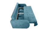 Canapea extensibila Siena, 230x97x78 cm, cu lada de depozitare, TurcoazGarantie: 2 ani | Tip: Extensibila | Material cadru: Lemn, MDF, PAL | Interval lungime: Peste 200 cm | Forma: Standard | Numar locuri: 3 - imagine 7