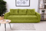 Canapea extensibila Siena, 230x97x78 cm, cu lada de depozitare, VerdeGarantie: 2 ani | Tip: Extensibila | Material cadru: Lemn, MDF, PAL | Interval lungime: Peste 200 cm | Forma: Standard | Numar locuri: 3