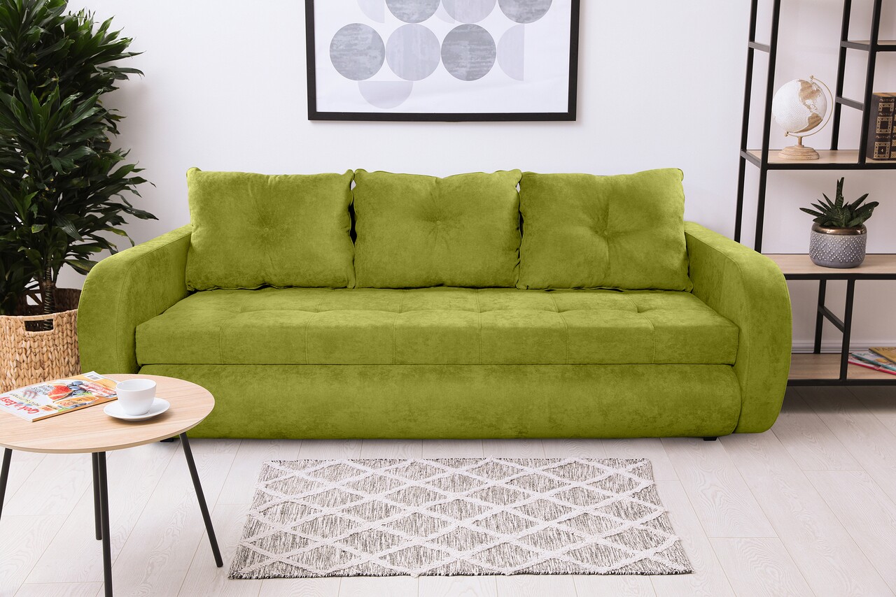 l-canapea-extensibila-siena-230x97x78-cm-cu-lada-de-depozitare-verde Canapea extensibila Siena, 230x97x78 cm, cu lada de depozitare, VerdeGarantie: 2 ani | Tip: Extensibila | Material cadru: Lemn, MDF, PAL | Interval lungime: Peste 200 cm | Forma: Standard | Numar locuri: 3 - imagine 1