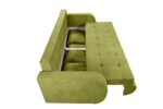 Canapea extensibila Siena, 230x97x78 cm, cu lada de depozitare, VerdeGarantie: 2 ani | Tip: Extensibila | Material cadru: Lemn, MDF, PAL | Interval lungime: Peste 200 cm | Forma: Standard | Numar locuri: 3 - imagine 8