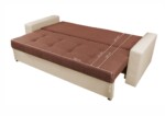 Canapea extensibila, Toledo, 226x90x86 cm, lada de depozitare, Crem/MaroInterval lungime: Peste 200 cm | Forma: Standard | Tip: Extensibila | Material tapiterie: Textil; Piele ecologica | Numar locuri: 3 | Garantie: 2 ani - imagine 4