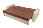 Canapea extensibila, Toledo, 226x90x86 cm, lada de depozitare, Crem/MaroInterval lungime: Peste 200 cm | Forma: Standard | Tip: Extensibila | Material tapiterie: Textil; Piele ecologica | Numar locuri: 3 | Garantie: 2 ani - imagine 6