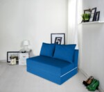 Canapea extensibila Urban Living, 136x80x40 cm, AlbastruCompozitie umplutura: Spuma poliuretanica | Tip: Extensibila | Interval lungime: 101-150 cm | Forma: Standard | Numar locuri: 2 | Garantie: 2 ani