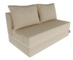 Canapea extensibila Urban Living, 136x80x40 cm, BejCompozitie umplutura: Spuma poliuretanica | Tip: Extensibila | Interval lungime: 101-150 cm | Forma: Standard | Numar locuri: 2 | Garantie: 2 ani - imagine 2