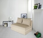 Canapea extensibila Urban Living, 136x80x40 cm, BejCompozitie umplutura: Spuma poliuretanica | Tip: Extensibila | Interval lungime: 101-150 cm | Forma: Standard | Numar locuri: 2 | Garantie: 2 ani