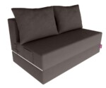 Canapea extensibila Urban Living, 136x80x40 cm, GriCompozitie umplutura: Spuma poliuretanica | Tip: Extensibila | Interval lungime: 101-150 cm | Forma: Standard | Numar locuri: 2 | Garantie: 2 ani - imagine 2