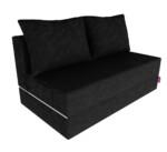 Canapea extensibila Urban Living, 136x80x40 cm, NegruCompozitie umplutura: Spuma poliuretanica | Tip: Extensibila | Interval lungime: 101-150 cm | Forma: Standard | Numar locuri: 2 | Garantie: 2 ani - imagine 2