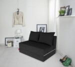 Canapea extensibila Urban Living, 136x80x40 cm, NegruCompozitie umplutura: Spuma poliuretanica | Tip: Extensibila | Interval lungime: 101-150 cm | Forma: Standard | Numar locuri: 2 | Garantie: 2 ani