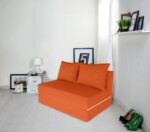Canapea extensibila Urban Living, 136x80x40 cm, OrangeCompozitie umplutura: Spuma poliuretanica | Tip: Extensibila | Interval lungime: 101-150 cm | Forma: Standard | Numar locuri: 2 | Garantie: 2 ani