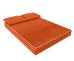 Canapea extensibila Urban Living, 136x80x40 cm, OrangeCompozitie umplutura: Spuma poliuretanica | Tip: Extensibila | Interval lungime: 101-150 cm | Forma: Standard | Numar locuri: 2 | Garantie: 2 ani - imagine 3