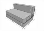Canapea extensibila Urban Living, 136x80x40 cm, OrangeCompozitie umplutura: Spuma poliuretanica | Tip: Extensibila | Interval lungime: 101-150 cm | Forma: Standard | Numar locuri: 2 | Garantie: 2 ani - imagine 5