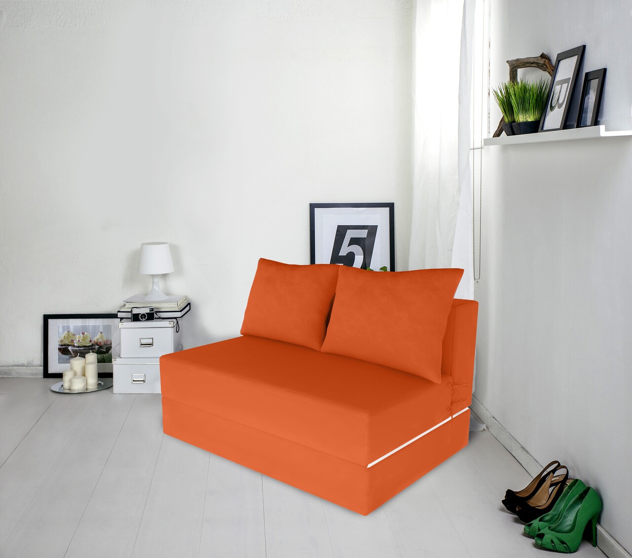 l-canapea-extensibila-urban-living-136x80x40-cm-orange Canapea extensibila Urban Living, 136x80x40 cm, OrangeCompozitie umplutura: Spuma poliuretanica | Tip: Extensibila | Interval lungime: 101-150 cm | Forma: Standard | Numar locuri: 2 | Garantie: 2 ani - imagine 1