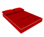 Canapea extensibila Urban Living, 136x80x40 cm, RosuCompozitie umplutura: Spuma poliuretanica | Tip: Extensibila | Interval lungime: 101-150 cm | Forma: Standard | Numar locuri: 2 | Garantie: 2 ani - imagine 3