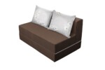 Canapea extensibila Urban Living 136x80x40 cm Dark Chocolate/ Daisies FlowerInterval lungime: 101-150 cm | Tip: Extensibila | Forma: Standard | Material tapiterie: Textil | Numar locuri: 2 | Compozitie umplutura: Spuma poliuretanica | Garantie: 2 ani - imagine 4