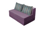 Canapea extensibila Urban Living, 136x80x40 cm Purple/StripesInterval lungime: 101-150 cm | Tip: Extensibila | Compozitie umplutura: Spuma poliuretanica | Garantie: 2 ani | Material tapiterie: Textil | Numar locuri: 2 | Forma: Standard - imagine 4