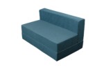 Canapea extensibila Urban Living, 136x80x40 cm Turcoaz/StripesInterval lungime: 101-150 cm | Tip: Extensibila | Compozitie umplutura: Spuma poliuretanica | Garantie: 2 ani | Material tapiterie: Textil | Numar locuri: 2 | Forma: Standard - imagine 4