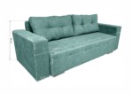 Canapea extensibila Venice 238x96x80 cm, cu lada de depozitare, MintTip: Extensibila | Interval lungime: 151-200 cm | Forma: Standard | Material tapiterie: Textil | Numar locuri: 3 | Garantie: 2 ani - imagine 4