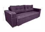 Canapea extensibila Venice 238x96x80 cm, cu lada de depozitare, MovTip: Extensibila | Interval lungime: 151-200 cm | Forma: Standard | Material tapiterie: Textil | Numar locuri: 3 | Garantie: 2 ani - imagine 4