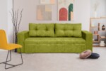 Canapea extensibila Venice 238x96x80 cm, cu lada de depozitare, VerdeTip: Extensibila | Interval lungime: 151-200 cm | Forma: Standard | Material tapiterie: Textil | Numar locuri: 3 | Garantie: 2 ani