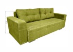 Canapea extensibila Venice 238x96x80 cm, cu lada de depozitare, VerdeTip: Extensibila | Interval lungime: 151-200 cm | Forma: Standard | Material tapiterie: Textil | Numar locuri: 3 | Garantie: 2 ani - imagine 4