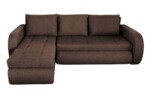 Coltar extensibil reversibil Siena Chocolate 243x141x81 cm cu lada de depozitareInterval lungime: Peste 200 cm | Forma: Coltar | Tip: Extensibila | Material tapiterie: Textil | Numar locuri: 3 | Garantie: 2 ani - imagine 8