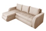 Coltar extensibil reversibil Siena Cream 243x141x81 cm cu lada de depozitareInterval lungime: Peste 200 cm | Forma: Coltar | Tip: Extensibila | Material tapiterie: Textil | Numar locuri: 3 | Garantie: 2 ani - imagine 4