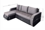 Coltar extensibil reversibil Siena Duo Antracit/Gri 243x141x81 cm cu lada de depozitareInterval lungime: Peste 200 cm | Forma: Coltar | Tip: Extensibila | Material tapiterie: Textil | Numar locuri: 3 | Garantie: 2 ani - imagine 2
