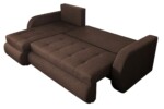 Coltar extensibil reversibil Siena Lux Chocolate 243x141x81 cm cu lada de depozitareInterval lungime: Peste 200 cm | Forma: Coltar | Tip: Extensibila | Material tapiterie: Textil | Numar locuri: 3 | Garantie: 2 ani - imagine 5