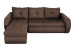 Coltar extensibil reversibil Siena Lux Chocolate 243x141x81 cm cu lada de depozitareInterval lungime: Peste 200 cm | Forma: Coltar | Tip: Extensibila | Material tapiterie: Textil | Numar locuri: 3 | Garantie: 2 ani - imagine 7